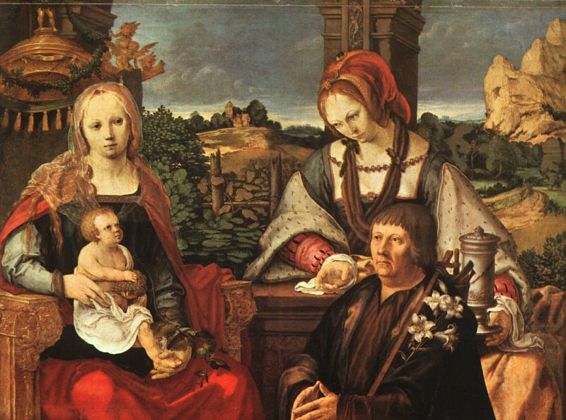 Lucas van Leyden Madonna and Child with Mary Magdalene and a Donor china oil painting image